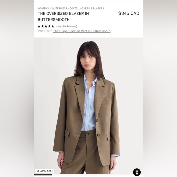 Everlane Women's Oversized Blazer - Picture 1 of 9